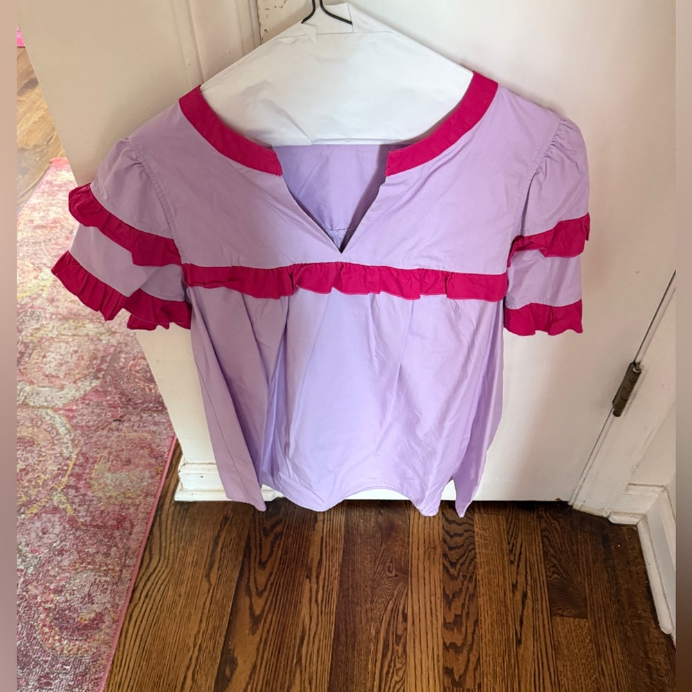 Pink and Purple ruffle top - Picture 3 of 3